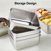 Stainless Steel Food Storage Containers Airtight Snack Containers with Lid Stackable Lunch Box for Camping Picnics School