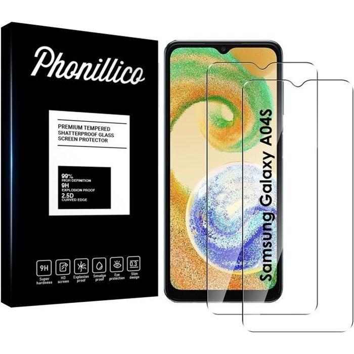 Protective Film - Phonillico - Samsung Galaxy A04S - Pack of 2 - Tempered Glass - Scratch-resistant