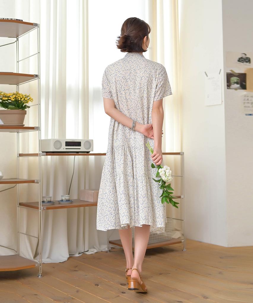 Ppaeppae Floral Half-Open Long Dress