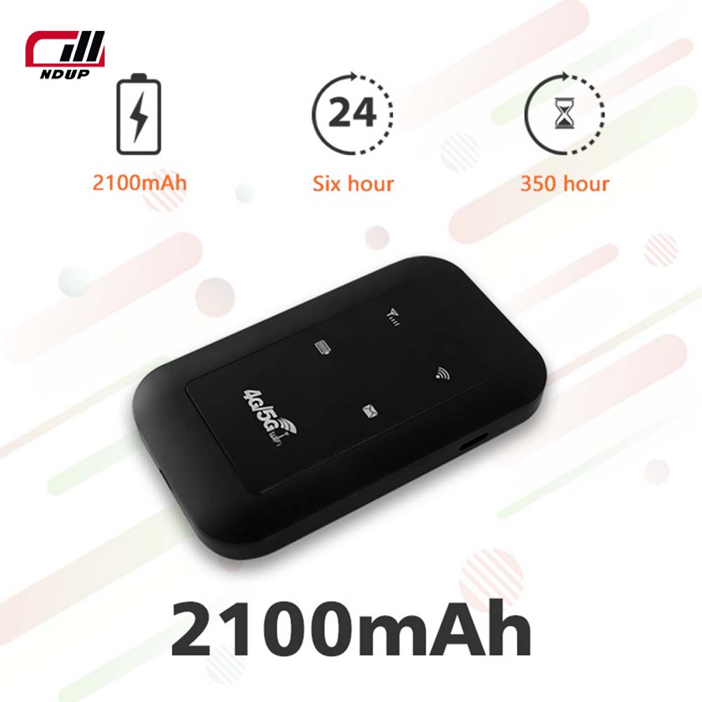Router wireless NDUP H806 4G LTE - Mini modem, WiFi în bandă largă mobilă de 150 Mbps, baterie de 2100 mAh