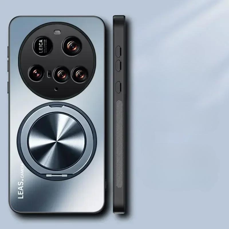 For Xiaomi 15 Ultra AG Frosted Magnetic Stand Holder Phone Case For Xiaomi 15 Pro 14T 14 Ultra Shockproof Hard Back Cover Bumper