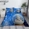 Christmas Snowman Bed Sheet Set Santa Claus 3D Carton Polyester Bed Flat Sheet With Pillowcase Kids Bedding 2/3pcs Modern Design