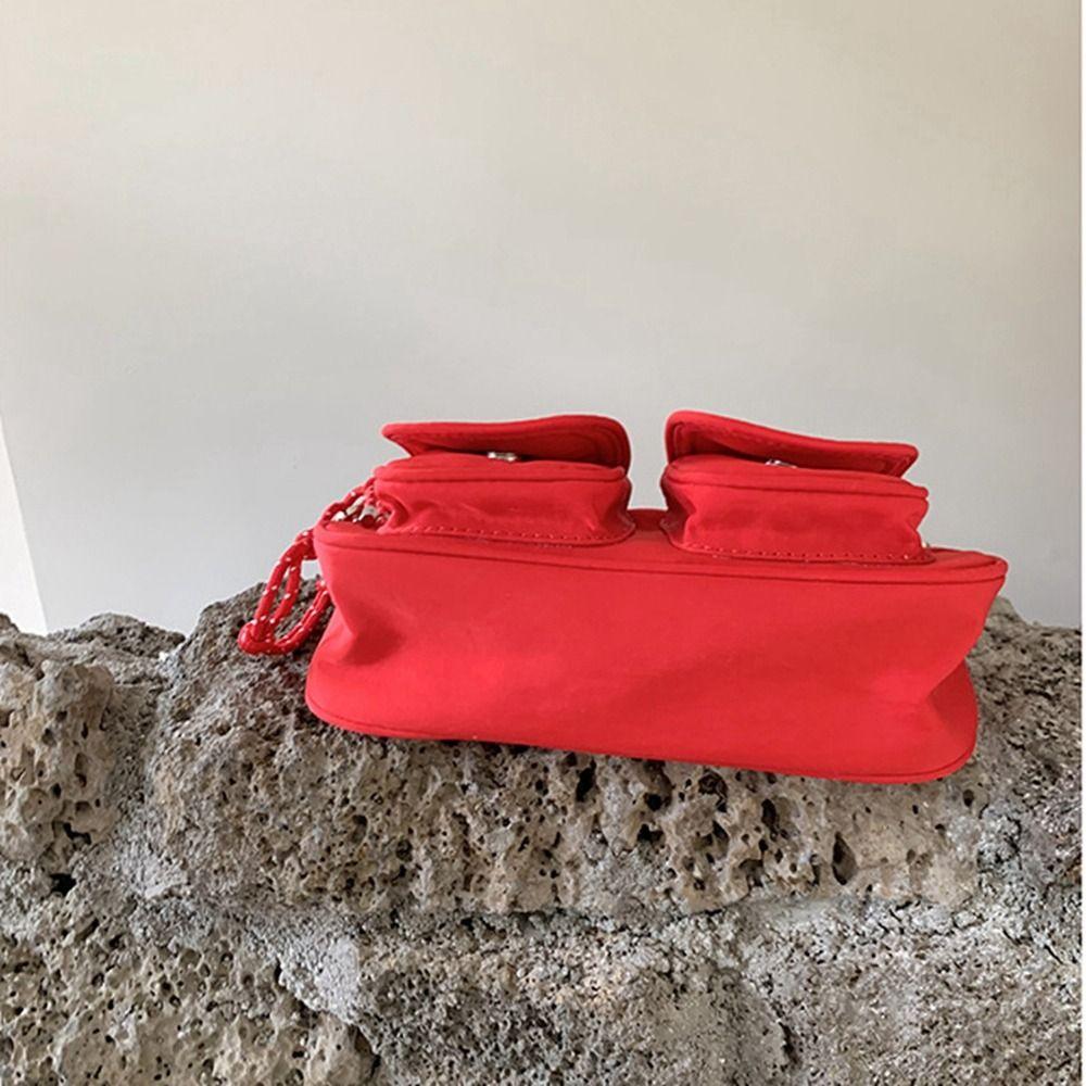 Multi Pocket Oxford Cloth Handbag Oxford Cloth Nylon Shoulder Bag Simple   Streetwear
