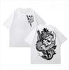Tide Brand Tattoo Artist Prajna Tshirt Print Heavy Short Sleeve Men Black Loose Fall Shoulder Country Tide Day Department