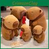 Scarf Wear Capybara Cartoon Plush Dolls Childrens Gifts Toys Home Decoration