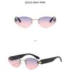Women's sunglasses, triangular frameless sunglasses, men's and women's fashion sunglasses