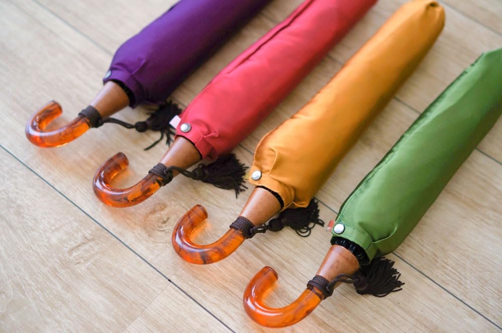 Folding Umbrella with a Traditional Japanese Floral Made of Fabric with a Loose Suitable for Both Rain and with a Folding Komiya Shoten Japanese-made