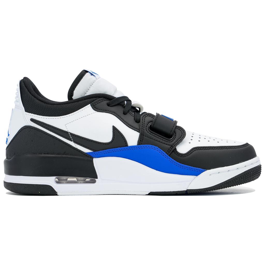 Jordan Legacy 312 Slip Resistant Abrasion Resistant Low top Vintage Basketball Shoes Men's Black White Blue CD7069-114(TeamTen-)