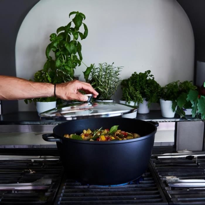 High Slow Cooker - BAUMALU - 384942 - Ceramic Interior - With Lid - 36 Cm