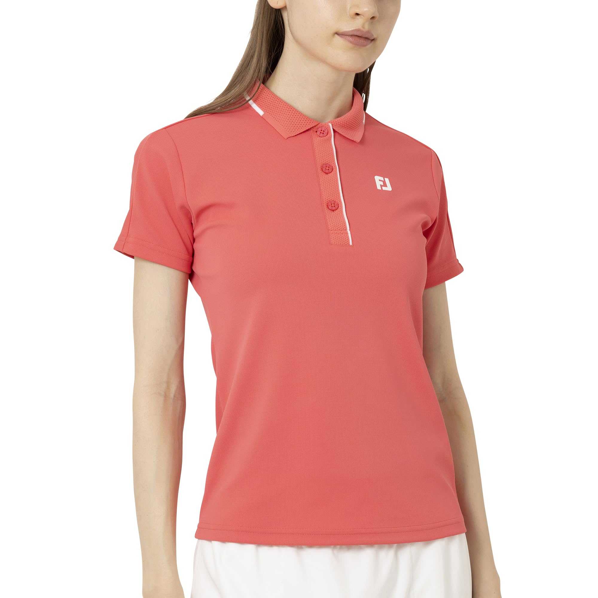 

FootJoy Women s Hibiscus Point Collar Short Sleeve Polo Shirt, Size M (FJW-S25-S02, 34792-M)