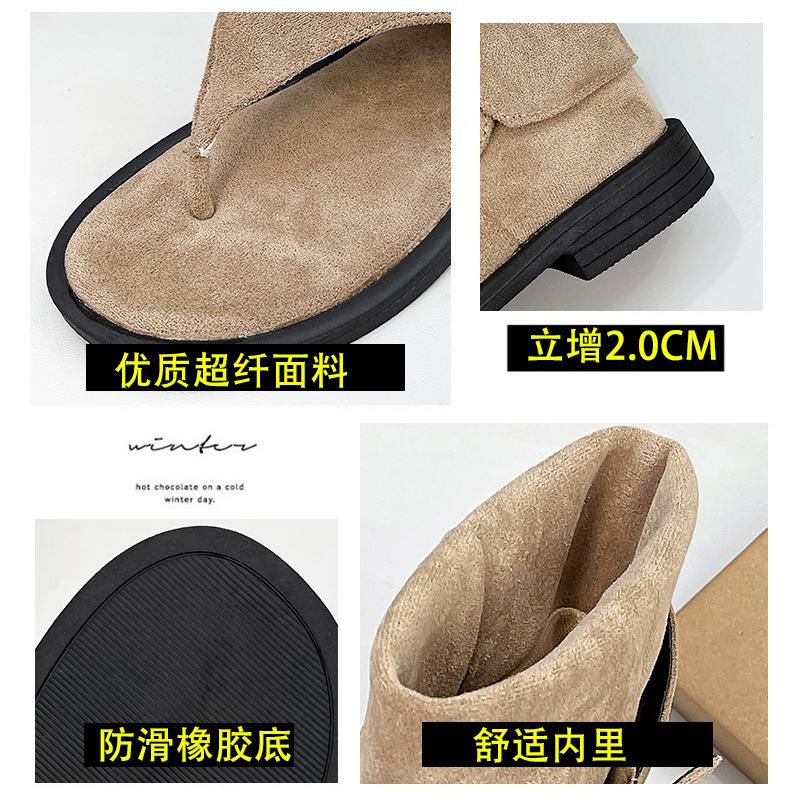 Internet celebrities with the same fashionable Spice Girls style explosion open-toed sandals 2025 summer new versatile niche flat women's short boots