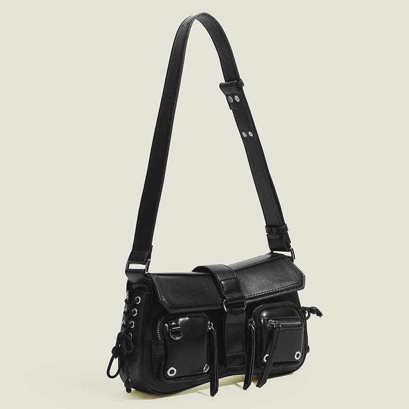 Gothic Punk Cool Dámská taška do podpaží Dívčí Tašky přes rameno Módní Design PU Kůže Dámské Vintage Malé kabelky Tote