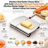 Stainless Steel Butter Cheese Slicer with Scale Effortless Wire Cheese Cutter Board Adjustable Kitchen Gadget