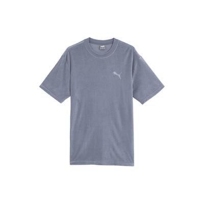 Towel Tee Logo Round Neck Breathable Casual Sports Short Sleeve T-Shirt Men Tops Gray 684354-42