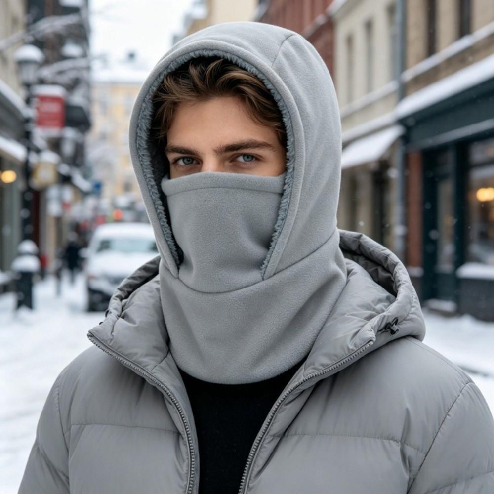 Fleece Balaclava Cycling Cap Cold-proof Ski Windproof Cap Motorcycle Bicycle Hat Warm Hood Hat Ski