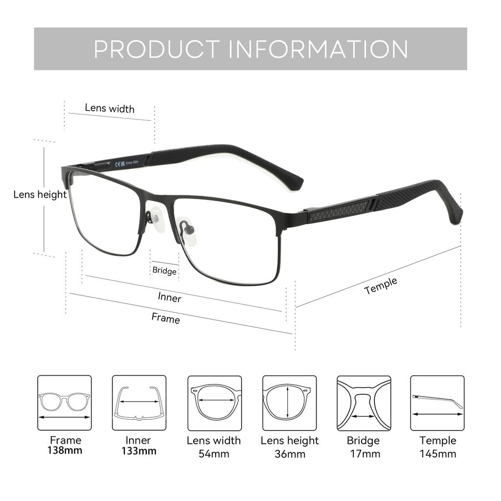 BLUEMOKY High Quality Carbon Fiber Prescription Glasses Fashion Square Progressive/Myopia/Hyperopia Optical Eyeglasses For Men