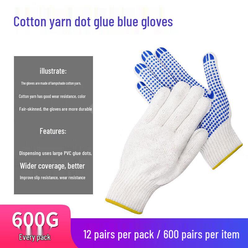 Line Element PVC Dotted Anti-Slip Work Gloves