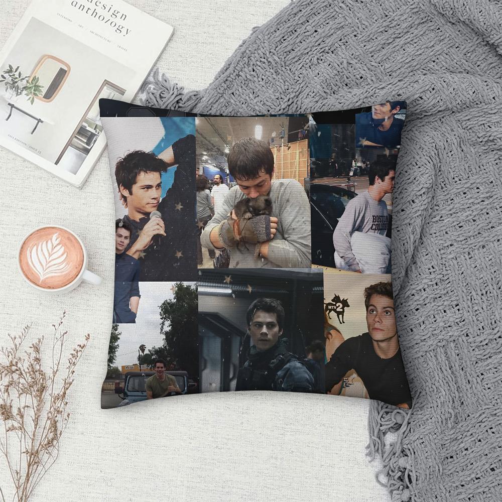 D-Dylan O Brien Kissenbezug Sofa Dekoration Zuhause Zweiseitiger Druck Plüsch Quadratische Dekokissenbezüge Kissen Deko Abdeckung