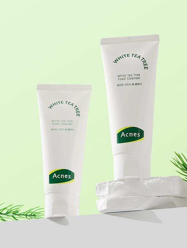 Acnes White Tea Tree Foam Cleanser 100ml for Acne-Prone Skin