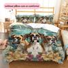 Boxer Pattern Bedding Home Decoration Birthday Gift (1 * Duvet Cover + 2 * Pillowcase, Without Core)