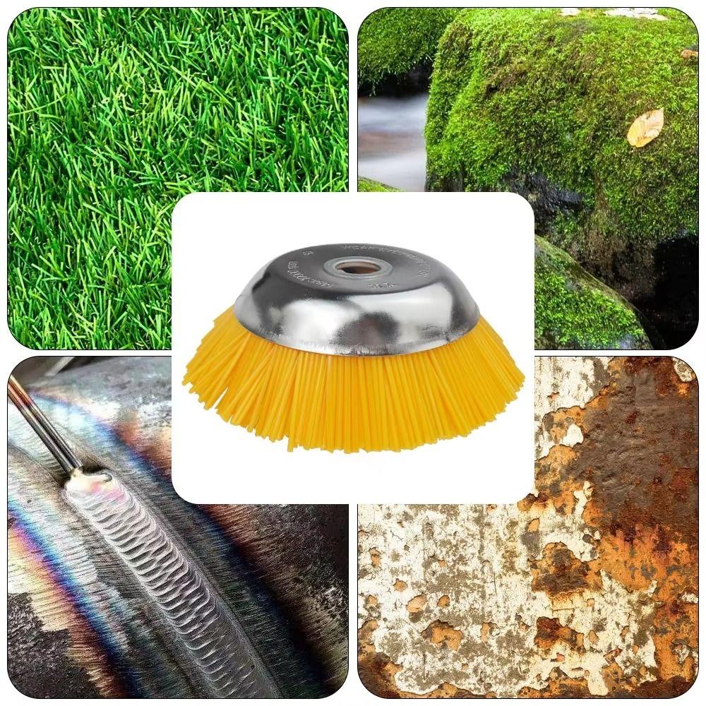 8 Inch Nylon Wire Weeding Head Steel Wire Wheel Rotary Weed Brush Lawn