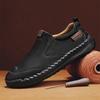 Men's Oversized Casual Shoes Soft-Sole Leather Shoes Men's Slip-On Shoes