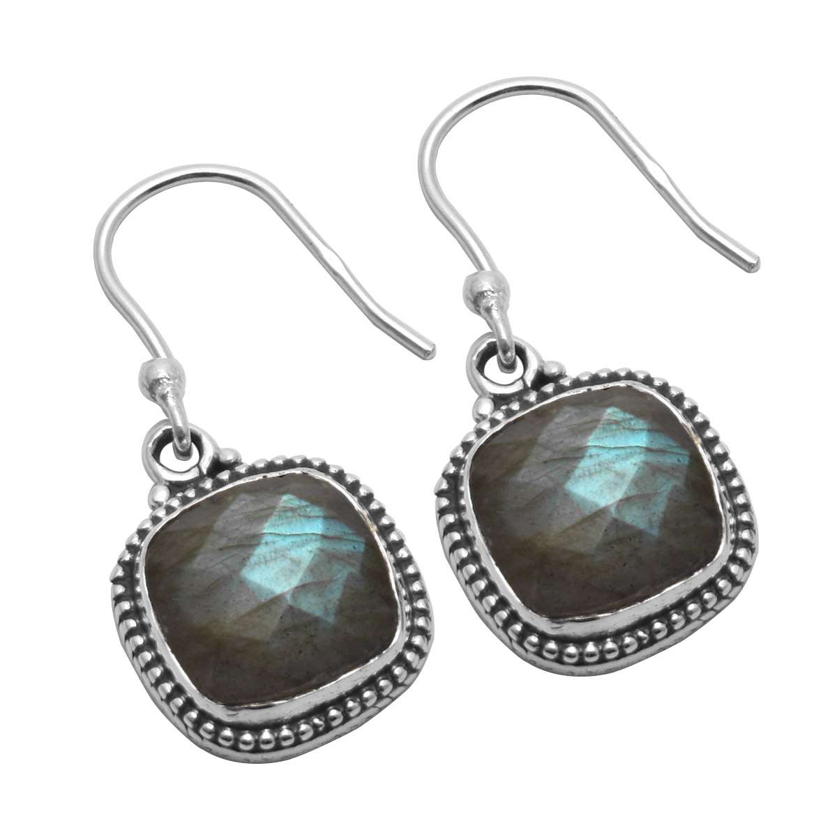 

Labradorite Gemstone Earrings Solid 925 Sterling Silver Handmade Earrings Jewelry Gift For Women And Girls E-3682