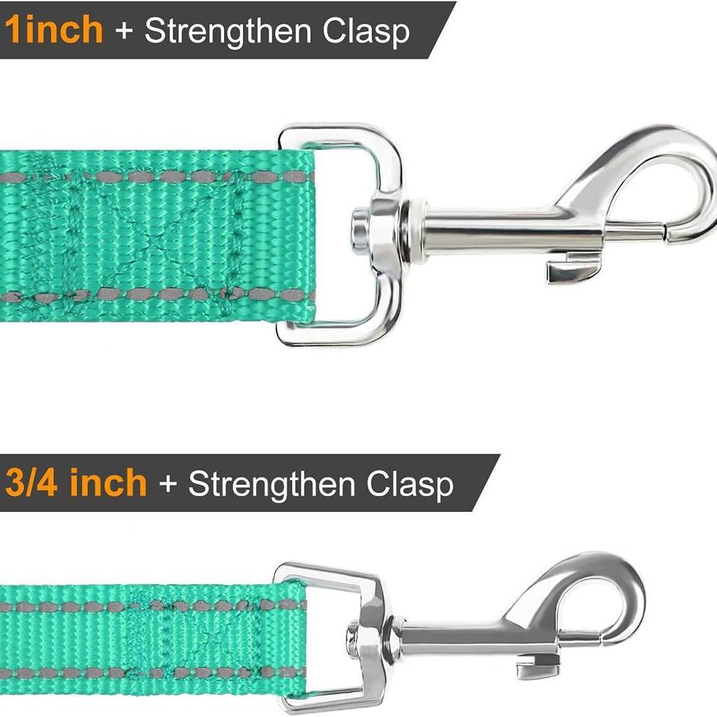 Reflective Dog Training Leash with Hand Protection - 12 Solid Colors for Night Use