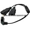 40cm EU Standard 2-Pin Male/Female Plug Cord, One-to-Two Extension, Pure Copper, Two-Core, 0.75mm²