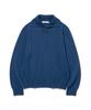 KNITTED Cotton Button Collar Knit Dawn Blue