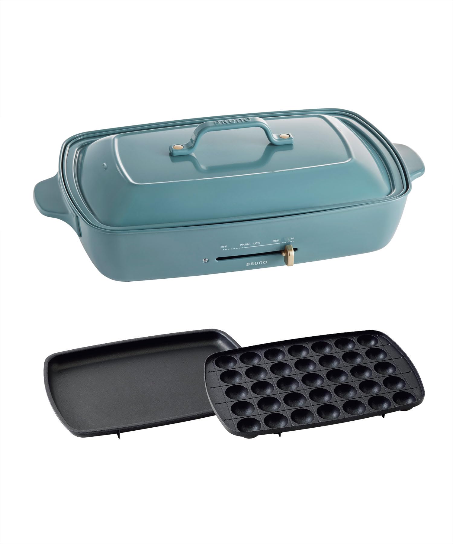 

BRUNO Bruno Hot Plate Grande Size Body 2 типи тарілок Blue Stylish Cute Цей один блок Кришка з кришкою Регулювання температури Легко миється Для 4 або 5