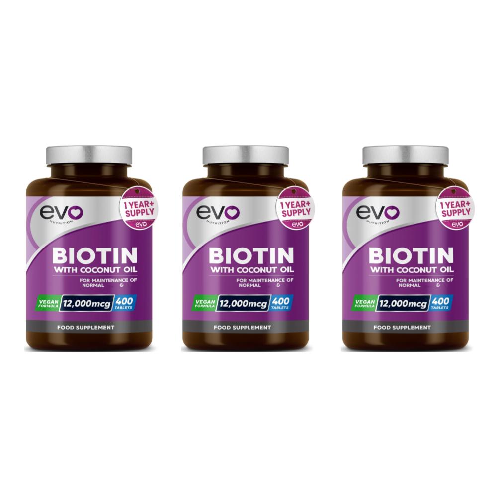 Nutrition Evo Biotin 3 Pcs 400 Tablets
