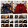 Skull Printed Bedspreads Twin Size Microfiber Bedding Set Cover High Quality Cartoon Home Comforter Cover Set