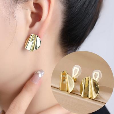 New Fashion Geometric Earrings for Women Without Piercings Simple Clip On  Earrings