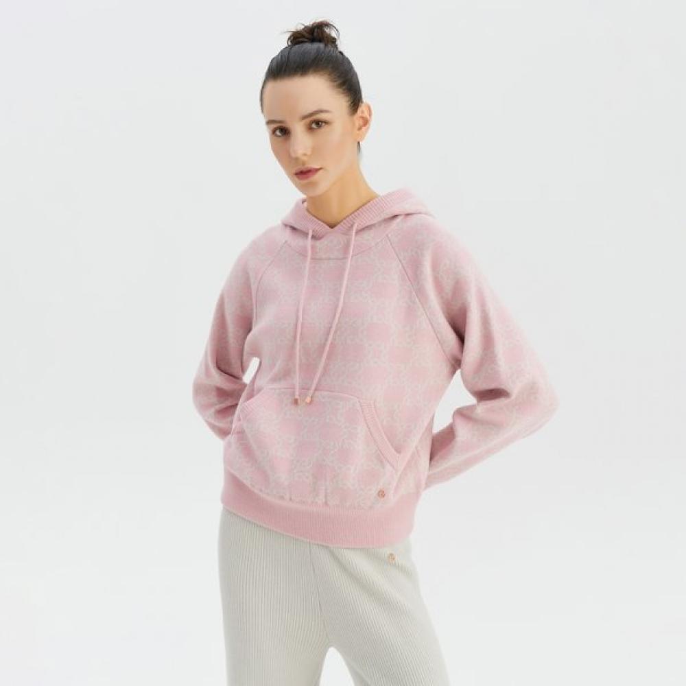 Huit Symbol Jacquard Knit Hoodie Htwtp3k12t CRM 8830₽