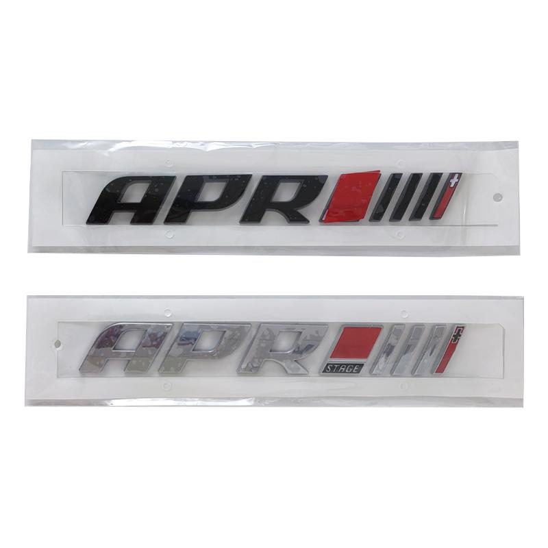 3d ABS Chrome Black Logo APR Emblem Letters Car Trunk Badge Decal For A4 A5 S4 B8 A3 A7 APR Sticker Accessories