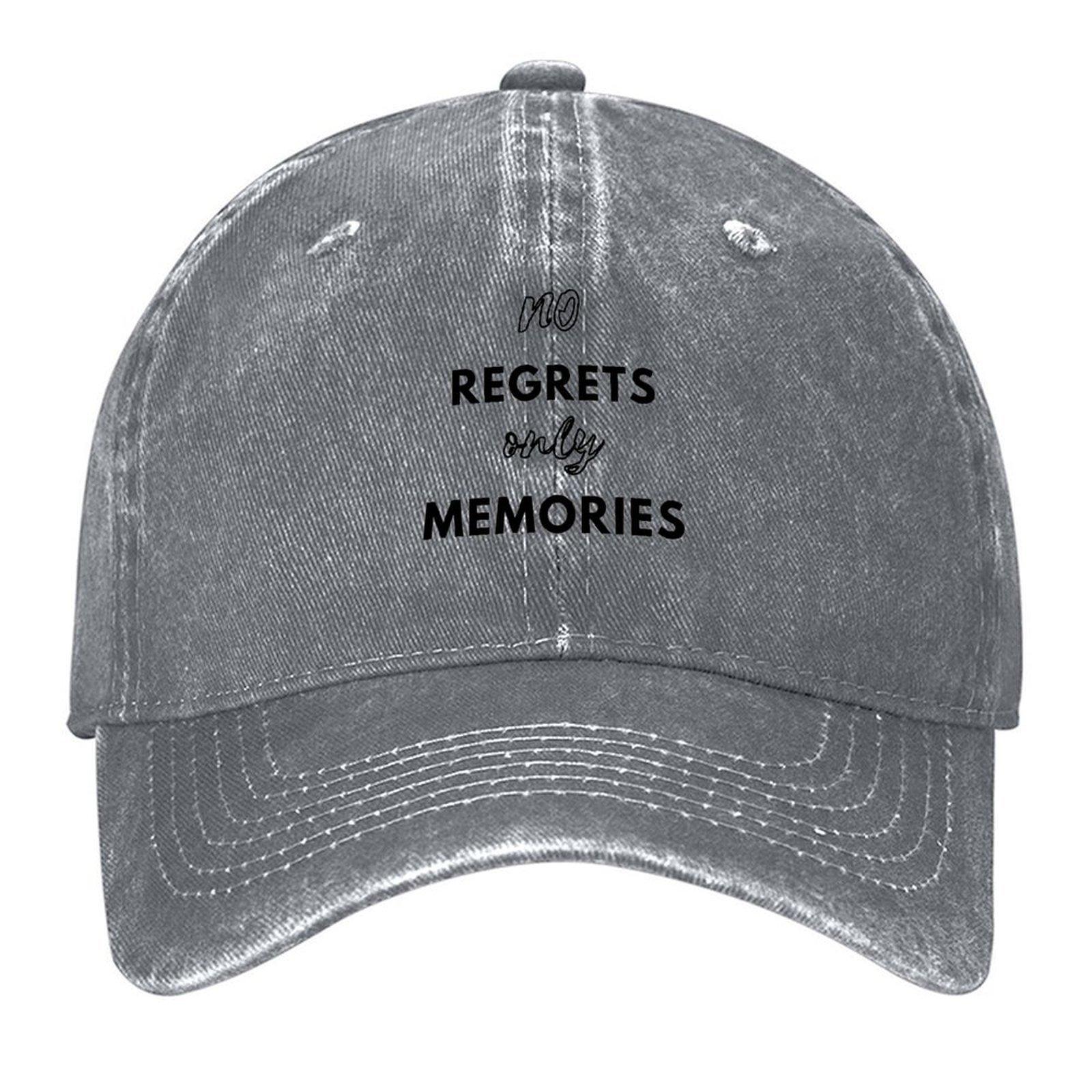 

2026 No Regrets Only Memories Baseball Cap Hiking Hat Streetwear Black Hat Luxury Brand Men s Women s