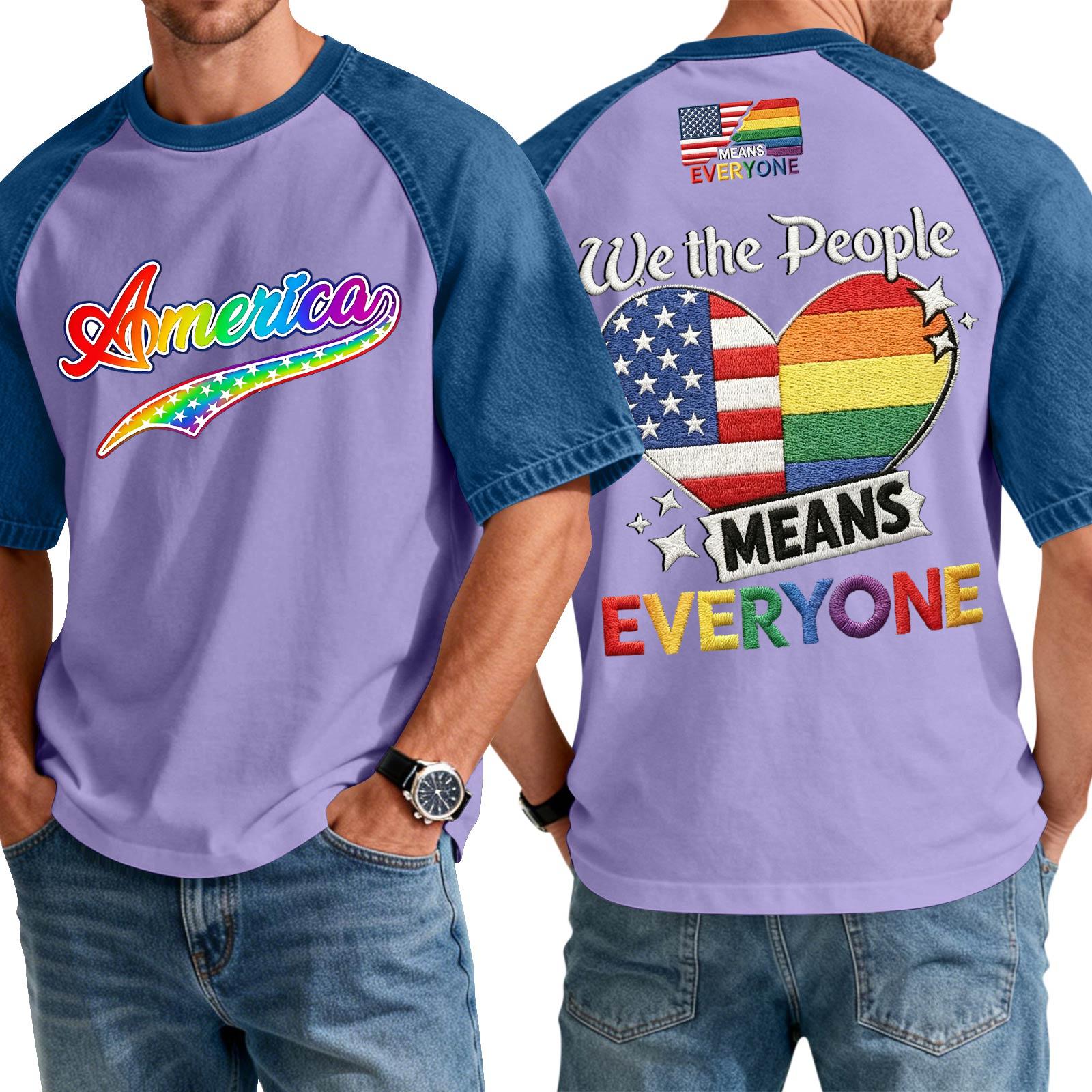 

Men s Casual Short Sleeve T Shirt Denim Patchwork Comfortable Fit Crew Neck Graphic Print Top for Everyday Wear XL