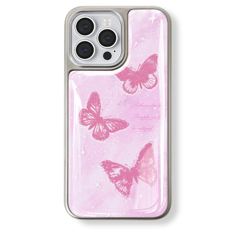 

Чехол Zhitai с гальваническим серебряным краем и капельным клеем для iPhone 14 Pro, 15 и Xiaomi 14 iPhone 17 Air