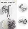 Stainless Steel Bathroom Hardware Fittings Set of Four Gold 24-inch Wall-mounted