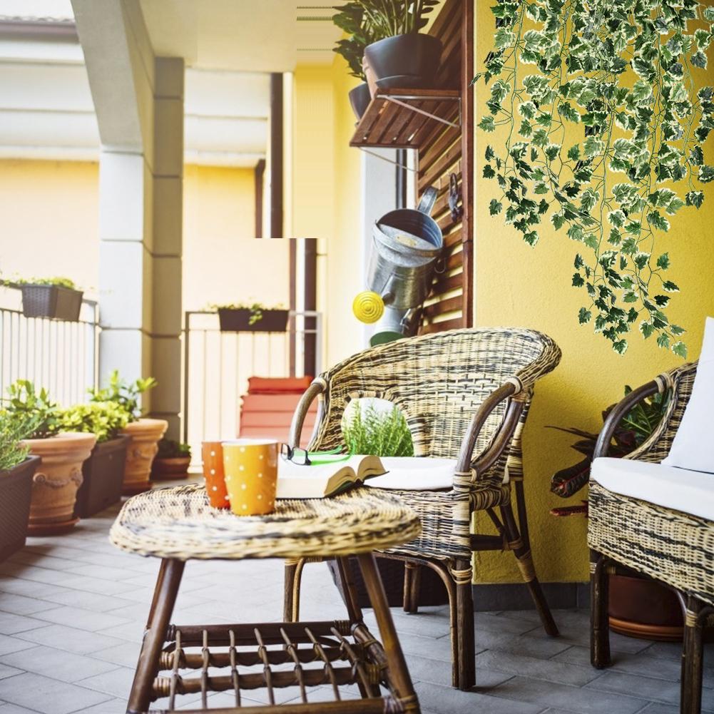 Artificial Eucalyptus Leaf Rattan Fake Hanging Plant Faux Greenary for Outdoor Wedding Party Home Decor