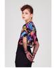 GREEDILOUS Neon Lettering Shorts Sleeve Top