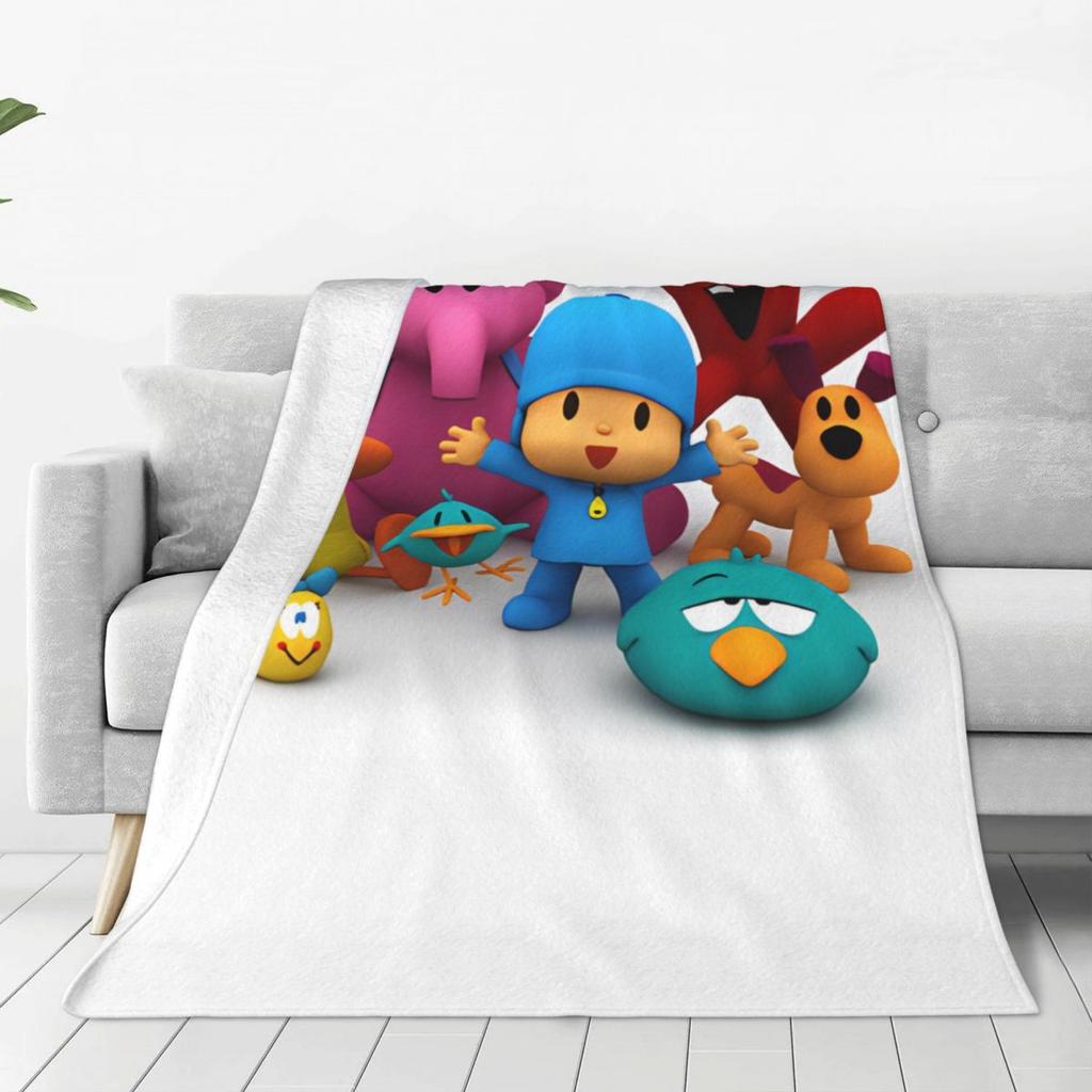 P-POCOYO Elly Pato Fred Lula Sleepy Bird (2) Blanket Quality Warm Soft Throw Blanket Spring Picnic Bedroom Novelty Bedspread