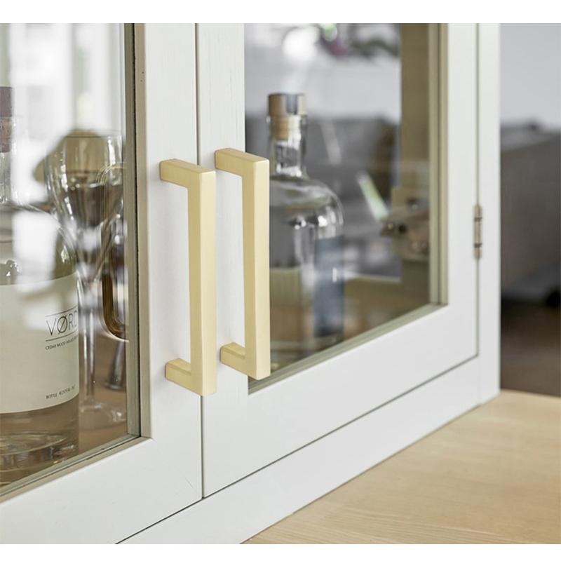 10-33Cm Black Cabinet Handles Stainless Steel Square Closet Drawer Cupboard Pulls Bathroom Door Knobs Furniture Kitchen Handle