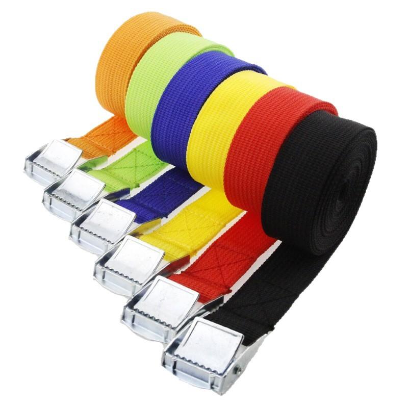 2.5cmx1m Zinc Alloy Buckle Hooks Lashing Strap W/ Buckle Nylon Quick Release Cargo Tie Down Luggage Bag Packing Straps Tied With