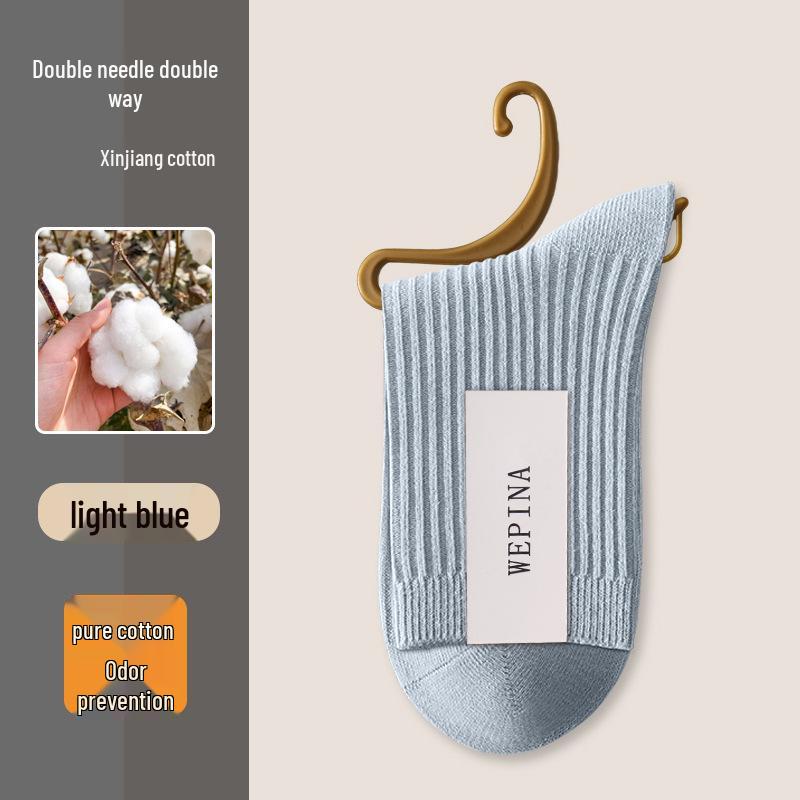 

Zhuji Men s Mid-Calf Black Cotton Socks - Non-Slip, Sweat-Absorbent, Odor-Resistant One Size