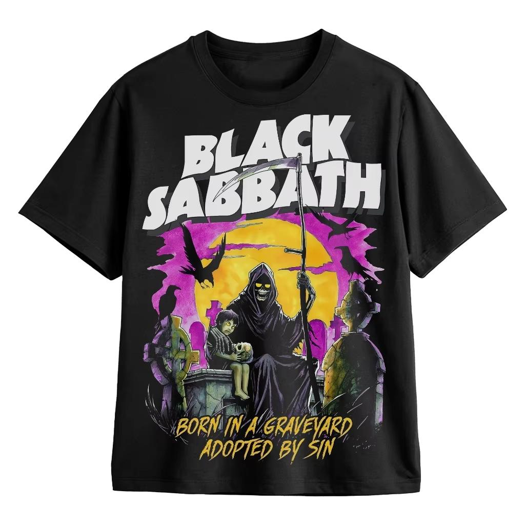 

Мужская футболка American Vintage Black Sabbath Kauss Band Black Sabbath Очень большая Летняя Новая Мужская и Женская Уличная одежда 4XL
