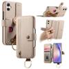 For Samsung Galaxy A05 4G Case RFID Blocking Zipper Wallet PU Leather Mobile Cover
