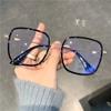 Large Square Frame Woman Glasses Ins Girl Fashion Transparent Reading Glass High-definition Anti-blue Light Computer Eyeglass