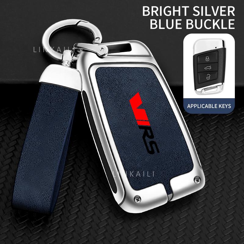AAAJH1 Suitable for Skoda VIRS Scala Roomster Citigo Kodiaq Fabia Rapid Superb Zinc Alloy High-end Leather Car Key Chain Accessories
